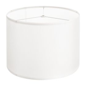 Drum Lamp Shade 13 x 13 x 10 inches Medium Round Lampshade (Off-white Linen)