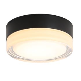 Small Size Flush Mount Ceiling Light 24W Glass Lampshade 2700K Ceiling Light Fixture for Bedroom Kids Room (Color: as Pic)